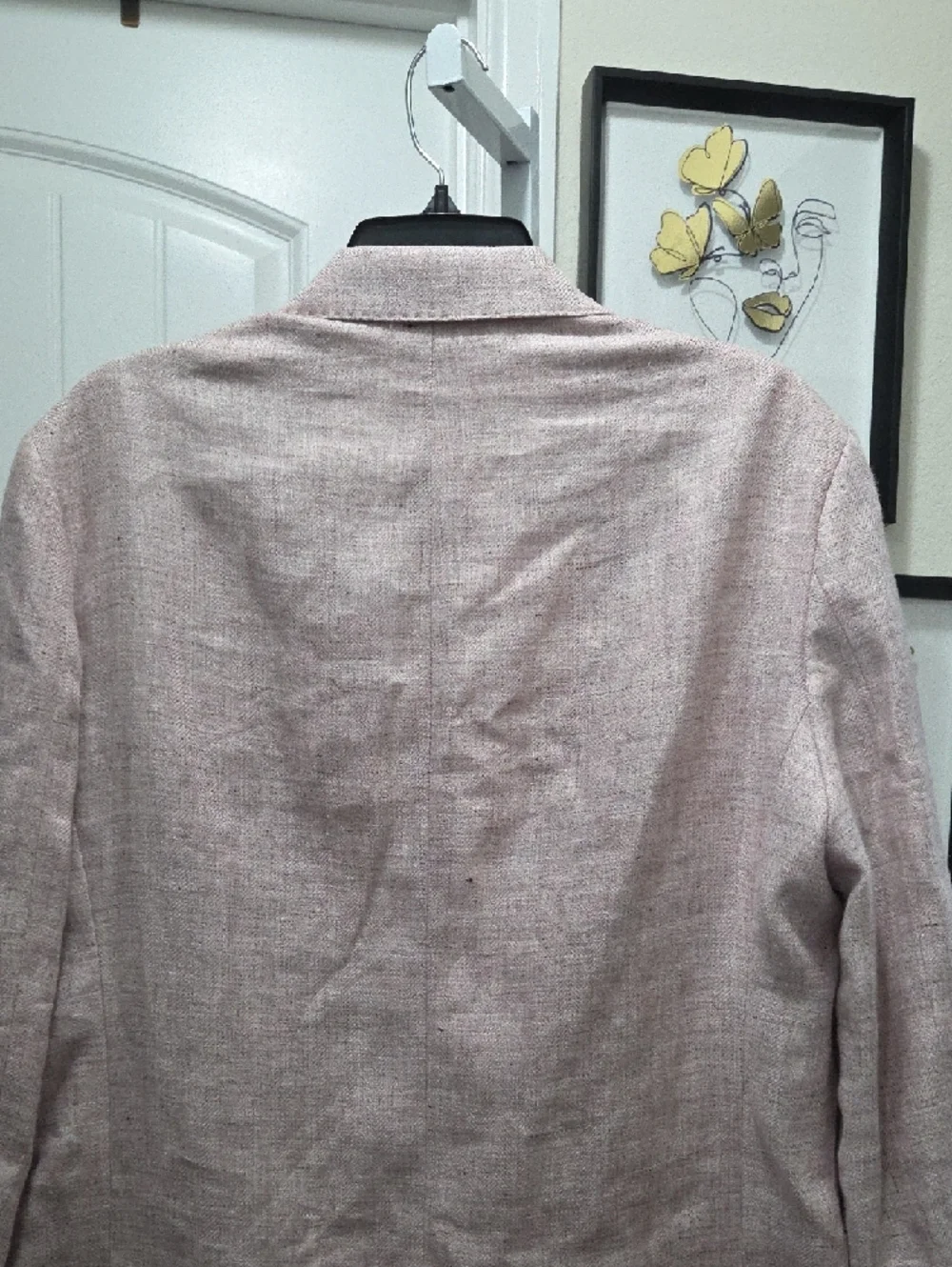 TALLIA Light Pink Linen-Blend Sport Coat 100% Linen